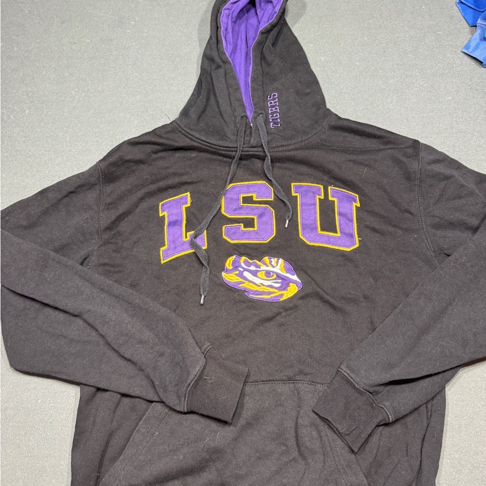 Stadium Athletics LSU Black and Purple Sweatshirt